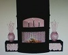 Black and Pink Fireplace