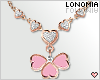 Cute Heart Necklace Pink