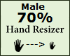 Male hand scaler %70