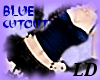 Blue Cutout Lace Tank