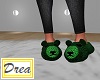 Green Knit Bear Slippers
