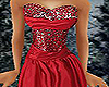 Red Sequin Ball Gown