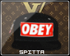 Obey Black Snapback