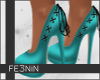 Teal X-Out Heels