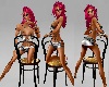 versace model pose chair