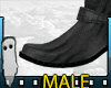 Gray Snakeskin Boots M