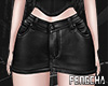 冯 Leather Skirt Black