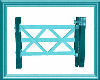Crossbuck Gate in Teal