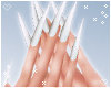 L White Nails