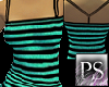 [PS]Aqua Stripe Chic Top