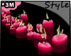 .:3M:. Pink Candle Row