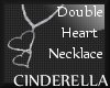 C* Double Heart Necklace