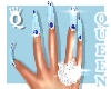 Q. Blue Icy nails