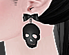 🖤 Skull Bow Earrings