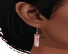 Rose crystal earrings