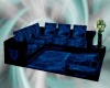 (Ivy) Blue/Black Couch