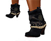 Blk Western Rope Boots