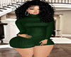 FALL GREEN SWEATER DRESS