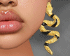 Gold Snake Dangle Earrin