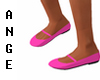 Ange|Pink Flats w/ Strap