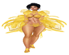 yellow feathers showgirl