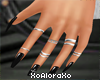 (A) Black Cross Nails