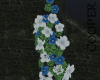 !A Floral Pillar blue/wh