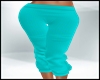 Spring Aqua Teal Capris