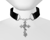 Edgy Cross Choker Silver
