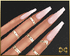 Pink Ombre Nails - Gold