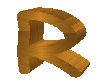 *Gia* Gold Letter R