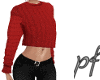pf Red Cropped Sweater