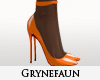 Loub orange nylon heels