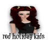 Red Kid's Holiday Hair