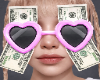 pink money glasses ♡