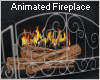 Black Animated Fireplace