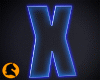 Neon Letter X