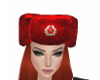 Red Russian Fur Hat