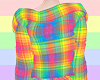 Rainbow Plaid Coat