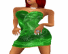 shiney green dress