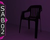 plastic chair - black