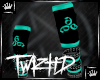 |T| Teal 666 ArmWarmers