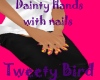 (B)Dainty Tweety Nails