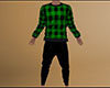 Green PJs Plaid Full (M)