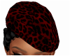 beret red cheetah