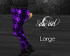 Purple Plaid Leggings -L