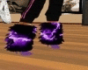furry boots purple/black