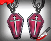 Ж Red Coffin Earrings