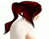 red burnout ponytail