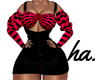 ha. Mini Blk Red Polka